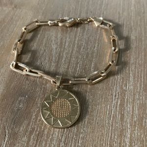 Sun charm gold chain bracelet
